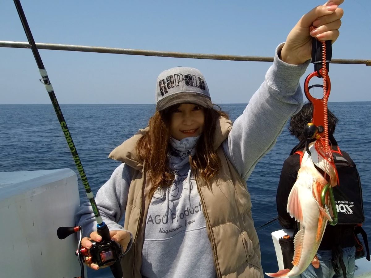 長崎タイラバ 宇野澤瞳さん Nagasaki Fishing Guide Service 三喜丸